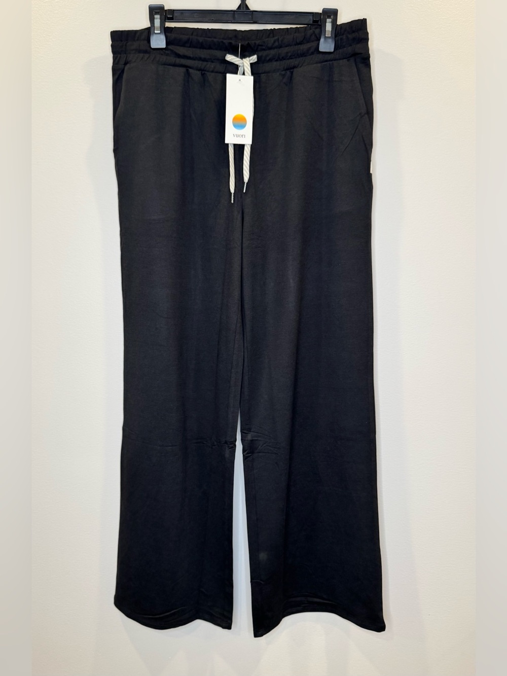 Vuori Halo Essential Wideleg Pants Black Heather L - Picture 7 of 7